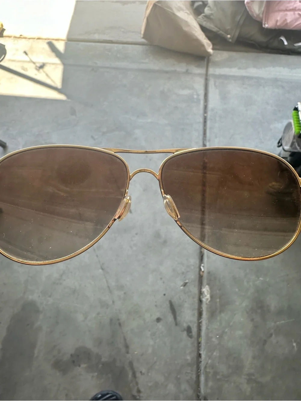 Classic Aviator Sunglasses - Gold Frame with Brown Lenses